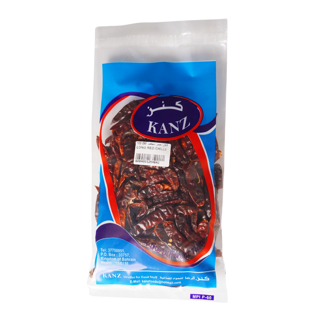 Kanz Long Red Chili - 100 GM